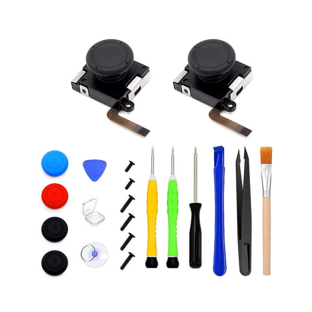 Sidaley Gamepad analógico 3D Stick Joy Con Joystick Sensor módulo herramienta de reparación para reemplazo de JoyCon Videojuegos y accesorios 21 en 1