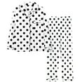 thumbnail image 1 of Qtocio Ensemble de Pyjama à Manches Longues pour Femmes, Haut à Col Rond Uni et Pantalon Ensemble de Nuit pour Automne Hiver, 1 of 4