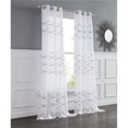 thumbnail image 1 of HomeRoots 473370 84 in. White & Silver Wave Embroidered Window Panels - Set of 2, 1 of 1