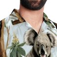thumbnail image 5 of Koala Men's Short Sleeve Spread Collar Button Down Beach Print Casual Shirts, 5 of 6