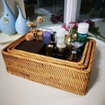 thumbnail image 3 of SPRING PARK Rattan Storage Basket Makeup Organizer Multipurpose Container, 3 of 7