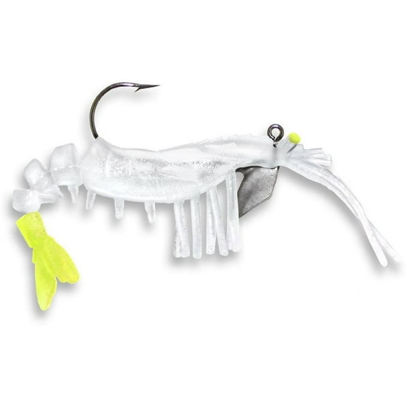 Egret Baits Vudu Glow Shrimp Swimbait 2 Glow /Chart Tail