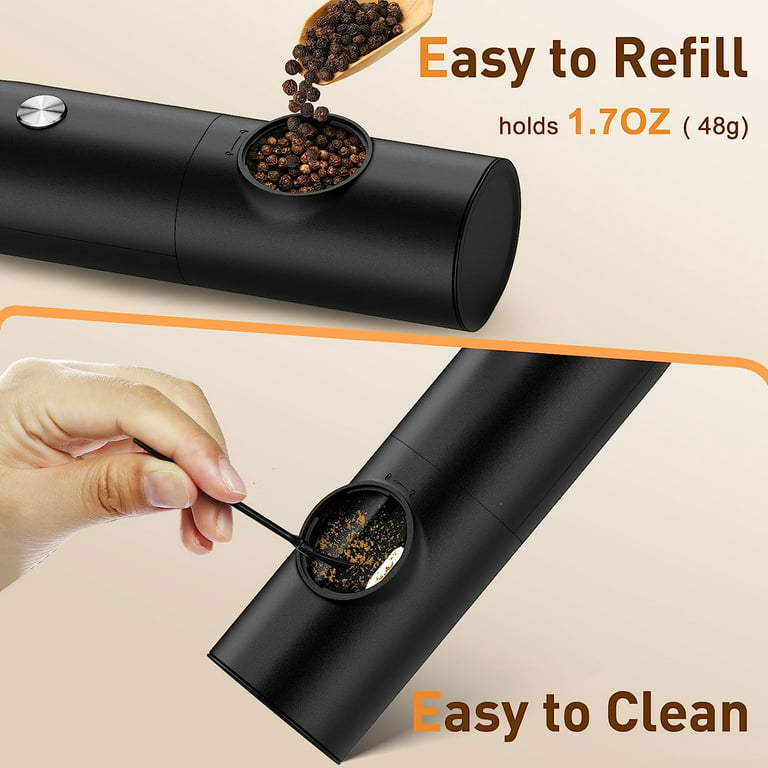 Electric Salt and Pepper Grinder USB Rechargeable Spice Mill