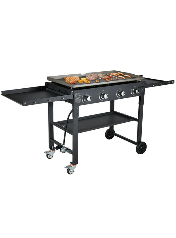 SUGIFT 4 Burner 36" Propane Gas BBQ Grill, 60,000 BTU Output for Outdoor Cooking Kitchen and Patio Backyard Barbecue