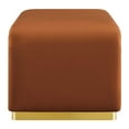 thumbnail image 3 of Koda Performance Velvet Waterfall Ottoman in Brass Rust, 3 of 10