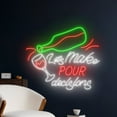 thumbnail image 4 of Handmadetneonsign Let's Make Pour Decisions Neon Sign, Wine Bottle Wall Art Decor, Wine Wall Decor, 4 of 5