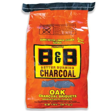 B&B Charcoal 8.8 lbs Organic Oak Hardwood Charcoal Briquettes