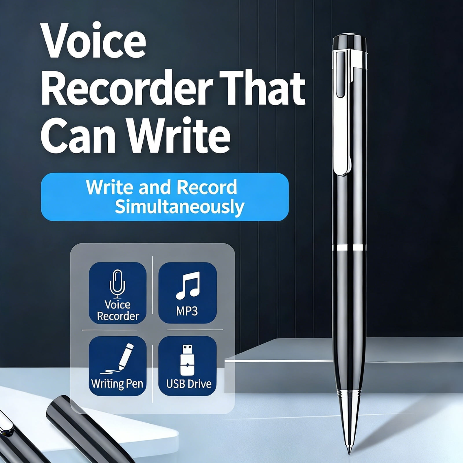 Advanced Digital Voice Recorder 32GB Internal Memory Auto Record Feature For Effortless Capturing