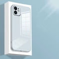 thumbnail image 4 of Soft Silicone Frame Phone Case For iPhone 15 14 13 12 Mini 11 Pro XS Max XR X SE 2022 2020 8 7 Plus Toughened Glass Back Cover, 4 of 5