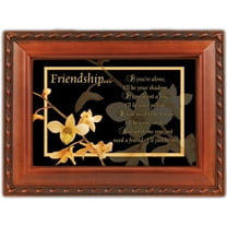 Cottage Garden Friendship Woodgrain Music Box Plays Friends Are For