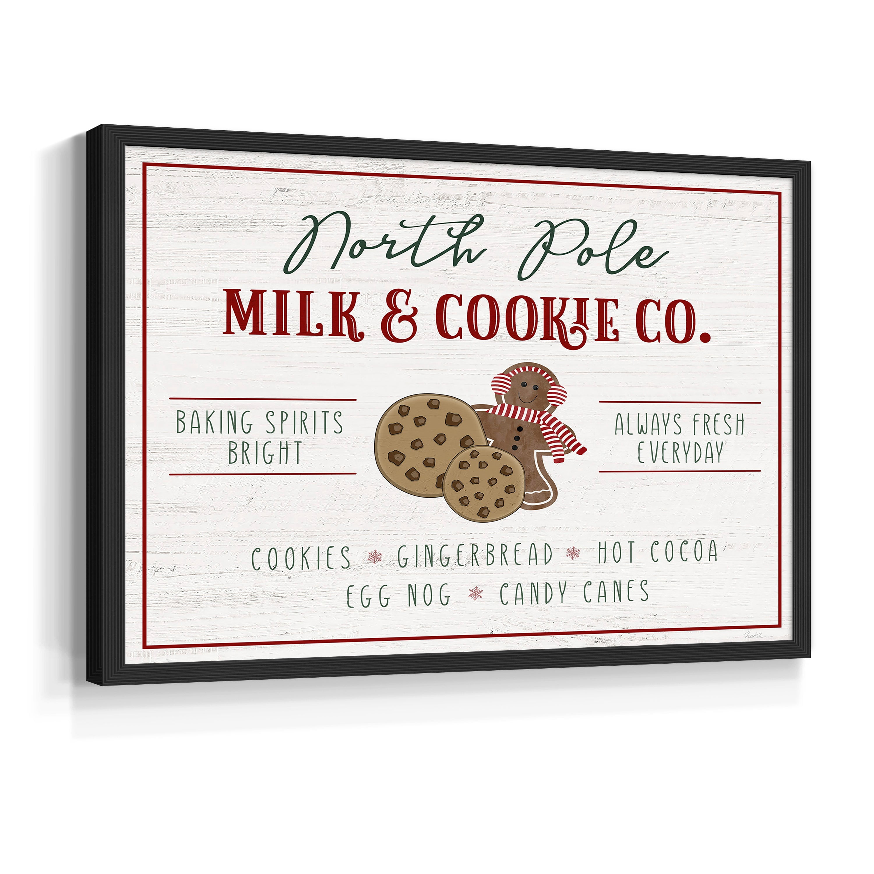 Milk and Cookie Co by Natalie Carpentieri - Restickable Framed Giclée Print