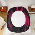 thumbnail image 5 of jejeloiu Geometric Waves Stripes Twin Sheet Sets,Red Black Bedding For Girls Boys 3pcs, 5 of 7