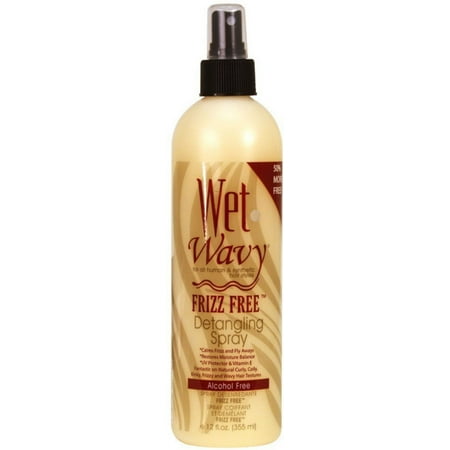 Wet n Wavy Frizz Free Detangling Spray 12 oz - (Pack of 4)