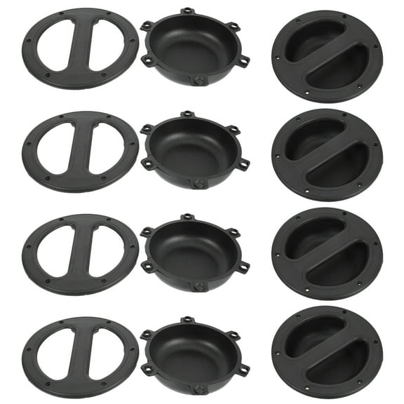 8 Pcs Speaker Handle Recessed The Craft Glitchcore Kitchen Cabinet Handles Sound Bar Loudspeaker Black Flush Lift Audio Accessories