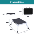 thumbnail image 3 of SHOUFTW Foldable Step Stool with Non-Slip Platform & Carry Handle, Heavy-Duty 1-Step Ladder with Anti-Skid Rubber Feet for Kitchen, RV, Truck & Indoor/Outdoor Use, 3 of 7