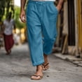 thumbnail image 5 of Men's Casual Summer Pants Loose Fit Comfortable Lightweight Breathable Trousers for Daily Wear Leisure Activities Yoga Beach Men's Grey Dress Pants Oversized Big and Tall, 5 of 5