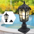 thumbnail image 2 of Fichiouy Post Pole Light Vintage Roman pillared lamp Outdoor Fixture for Garden Yard Black E26, 2 of 10