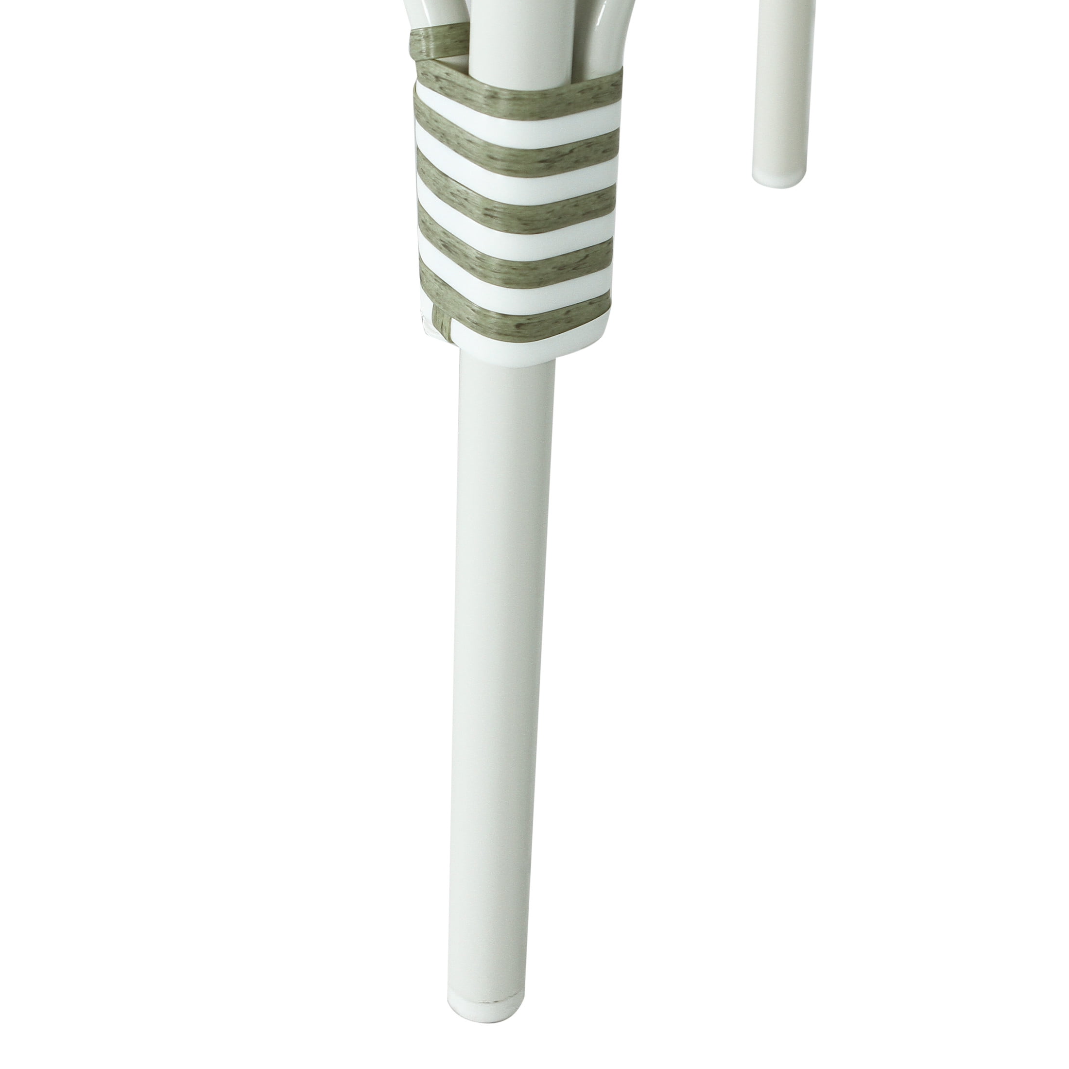 Christopher Knight Home Outdoor French Bistro Chairs, PE Rattan and Aluminum Frame, Green & White, Set of 2