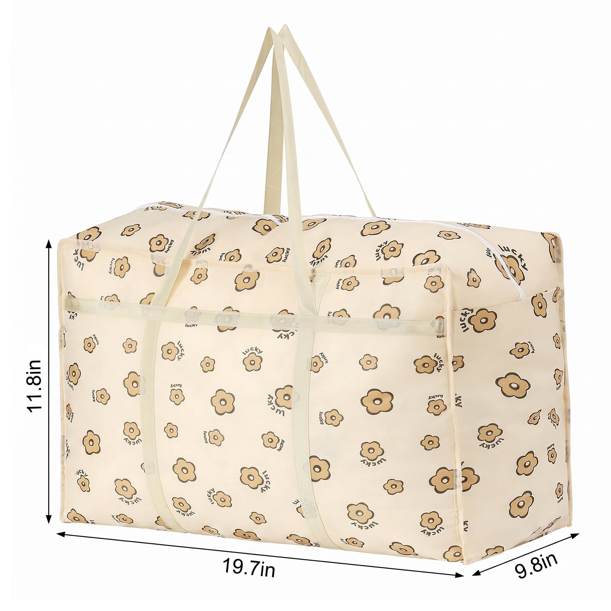 Unique Bargains Foldable Storage Bags for Organizing Clothing Flower 19.7"x11.8"x9.8"