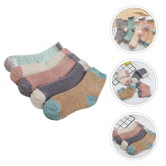 USHOBE 5Pares Calcetines De Para En Poliéster Para Mujer Con Y