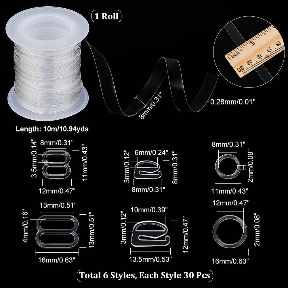 Mandala Crafts 1/4 Inch Lightweight Clear Elastic for Sewing – 33 YDs  Invisible Transparent Elastic Band Clear Elastic Strap for Bra Lingerie  Swimwear