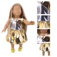 thumbnail image 4 of CQCYD Toys under $5 Metallic Shiny Dresses for 18 Inch Dolls, 18 Inch Doll Clothes Accessories Elegant Ball Gown Outfits Fashion Dolls, 4 of 6