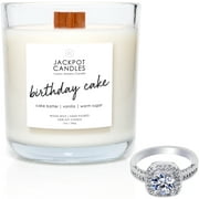 Jackpot Candles Birthday Cake Candle with Ring Inside (Surprise Jewelry Valued at $15 to $5,000) Ring Size 9