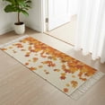 thumbnail image 6 of Kitchen Runner Rugs, Vintage Autumn Maple Leaves 2'x6' Throw Rug with Tassels, Countryside Farm Plants Washable Soft Floor Carpet Runner for Hallway Bedroom Bathroom Laundry Room, 6 of 9