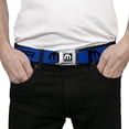 thumbnail image 3 of Mopar Belt, Seatbelt Buckle Belt, Mopar Text Logo Blue Black, 30 to 44 Inches, 3 of 9