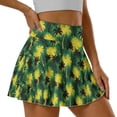 thumbnail image 3 of Xoenoiee Tropical Palm Tree Print Women Tennis Skirt Golf Skorts Athletic High Waisted with Pockets Inner Shorts Sport Workout Pleated Pickleball, L, 3 of 6