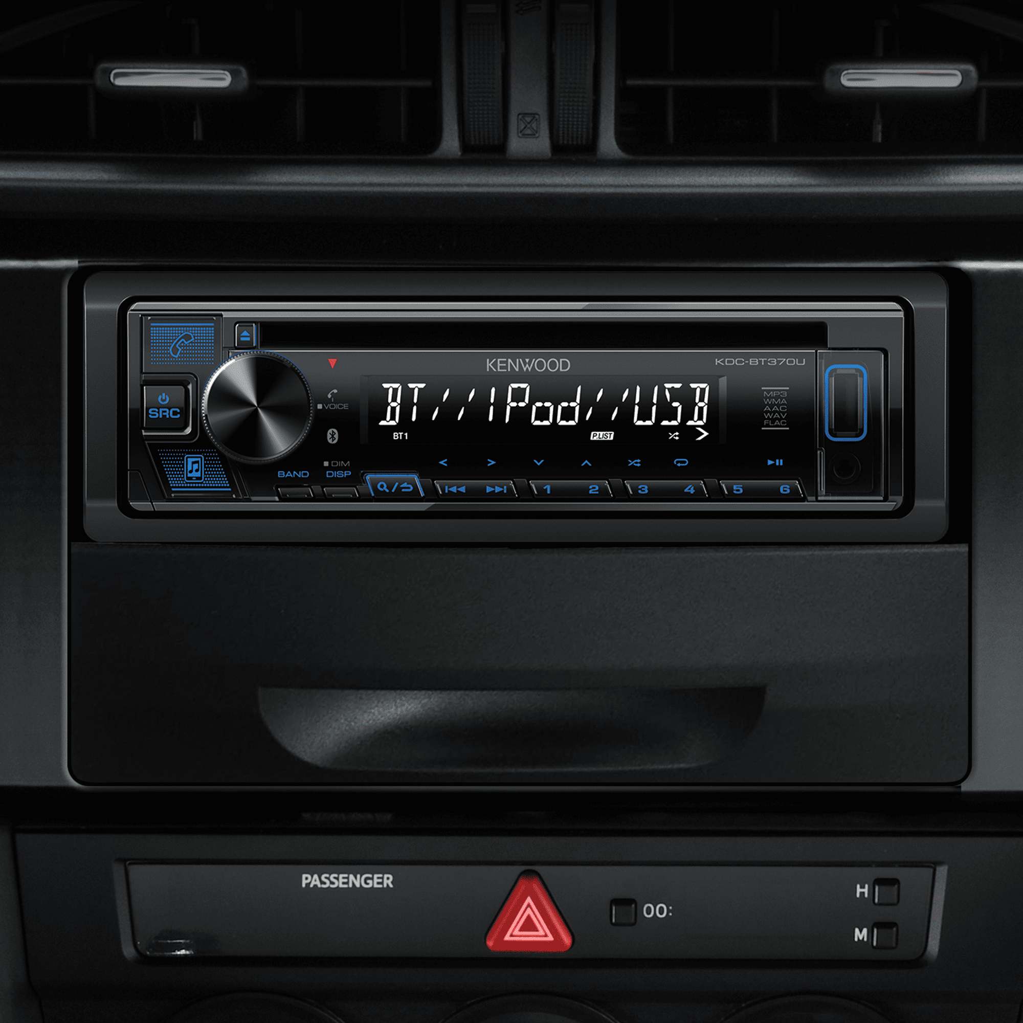 KENWOOD KDC-BT370U CD Car Stereo Receiver with Bluetooth, AM/FM Radio, Front High Power USB - Walmart.com KENWOOD KDC-BT370U CD Car Stereo Receiver with Bluetooth, AM/FM Radio, Front High Power USB - Walmart.com