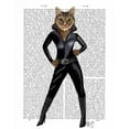thumbnail image 3 of Fab Funky 12x14 Black Modern Framed Museum Art Print Titled - Catwoman, 3 of 5