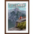 thumbnail image 2 of Art.com Yosemite National Park, California - Glacier Point and Half Dome Art Print by Lantern Press, Brown Frame Wall Art, 17" x 23", 2 of 5
