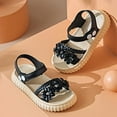 thumbnail image 4 of Girls Flower Sandals for Toddler Little Big Kids Summer Beach Casual Comfort Open Toe Walking Dress Shoes, 4 of 6