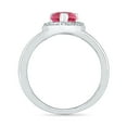 thumbnail image 3 of 0.07 CTTW STERLING SILVER LAB CREATED RUBY HEART   RING, 3 of 5