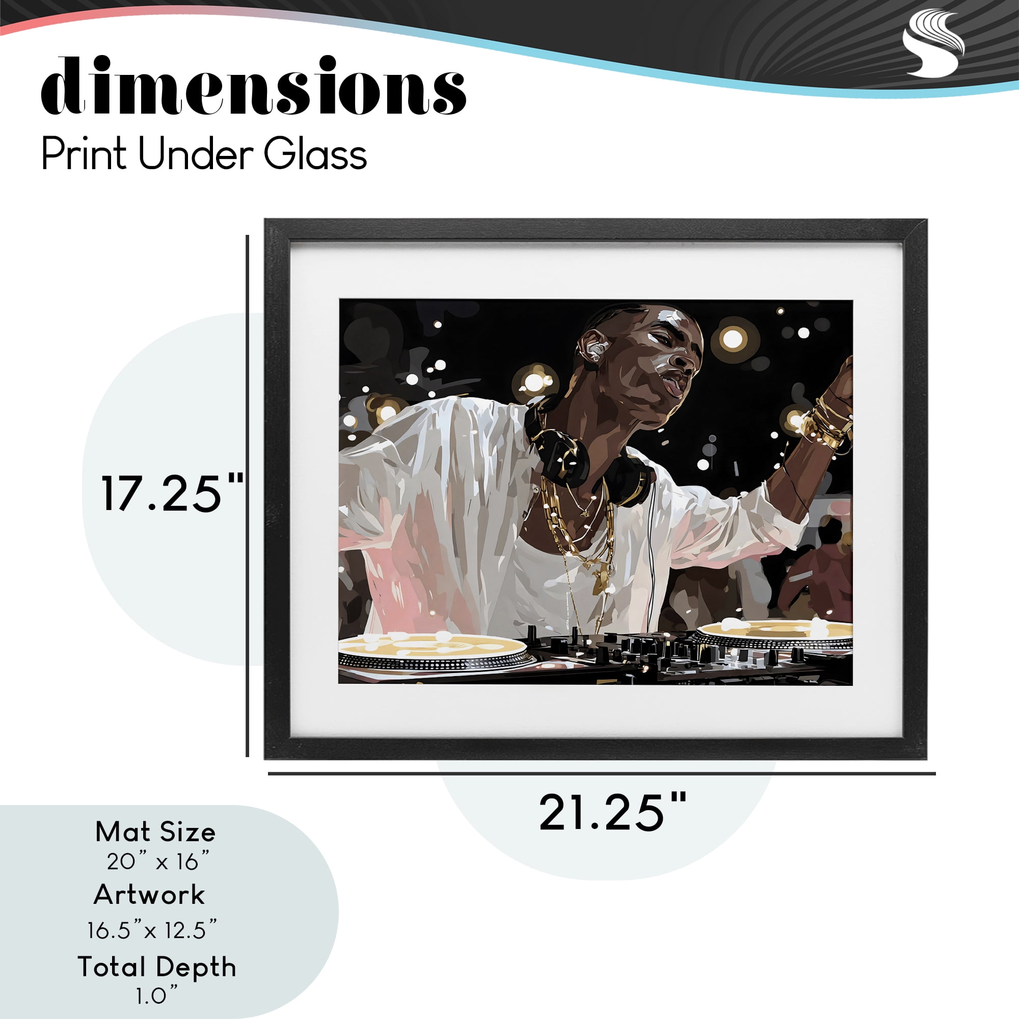 Stupell Industries Music In His Soul Black Framed Print Under Glass, design by Franklyn Gregory