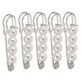 thumbnail image 1 of 5x Pin de Seguridad de Perla de Imitación Elegante Clip Broche para Vestido Bufanda Sunnimix Faux Pearl Safty Pin, 1 of 8