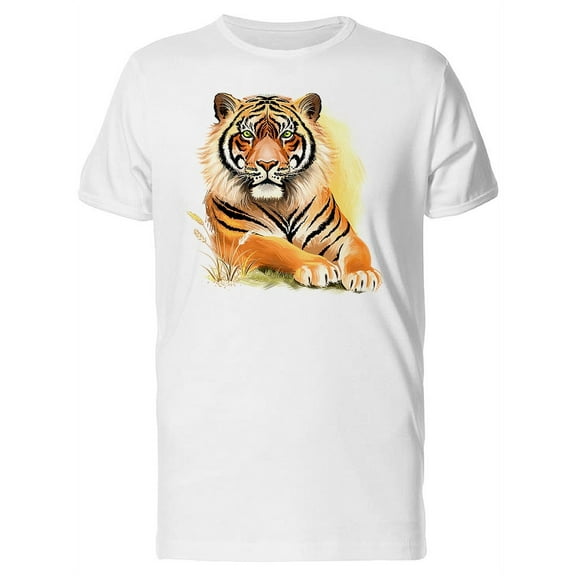 Beautiful Jungle Tiger T-Shirt Men -Image by Shutterstock, Male XX-Large