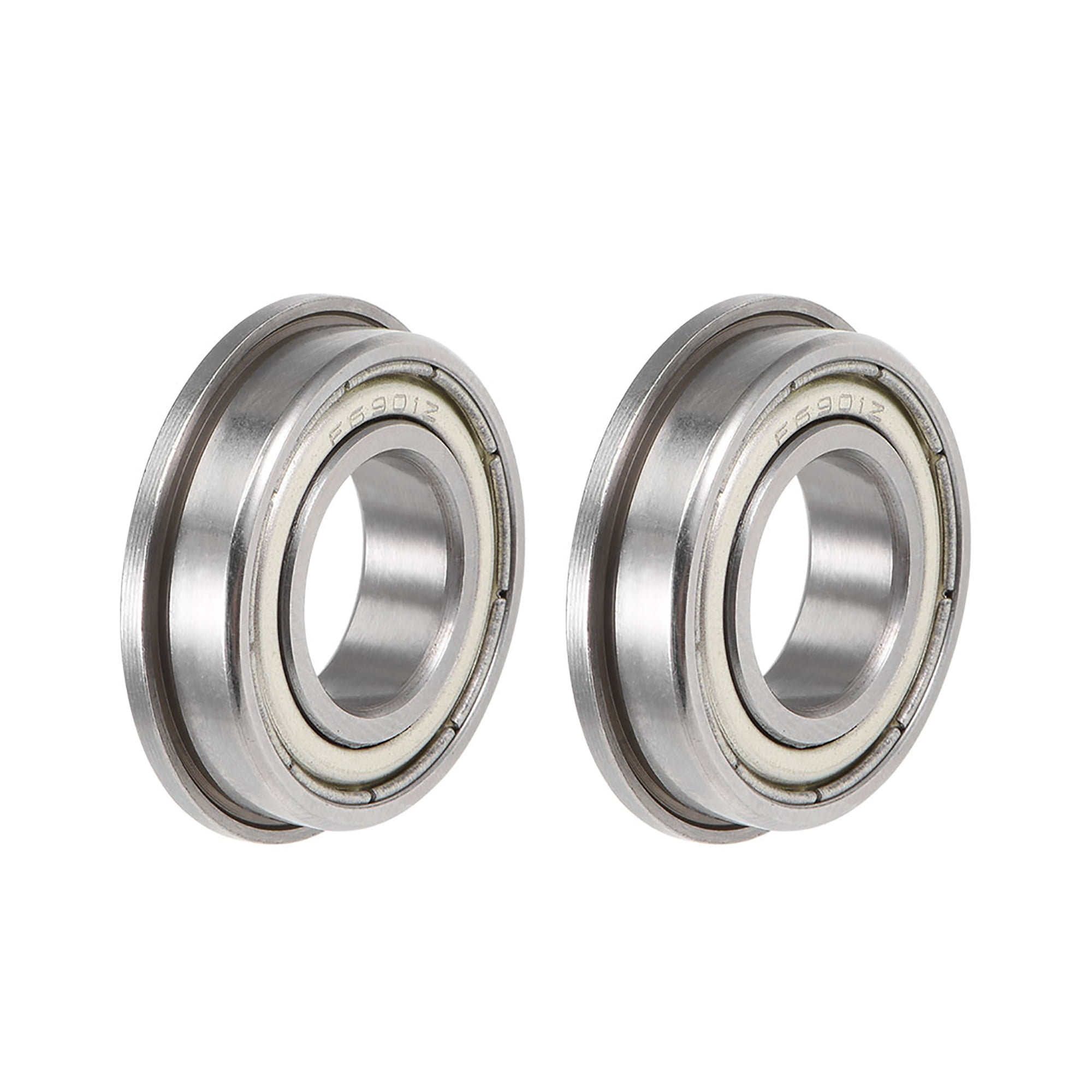 12mm*24mm*6mm 5 x F6901zz Metal Double Shielded  Flanged  Ball Bearings