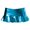 Light Blue, variant on Kilaqueen Women's Metallic Ruffle Mini Skirt, Low Rise Shiny Flared Micro Skirt for Dance Performances, Festivals, Parties and Costume Outfits