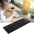 thumbnail image 4 of Key Board Sticker, White Letter Universal Black Background Spanish Language Keyboards Decal  For PC For 10in To 17in Laptop For Desktop, 4 of 8