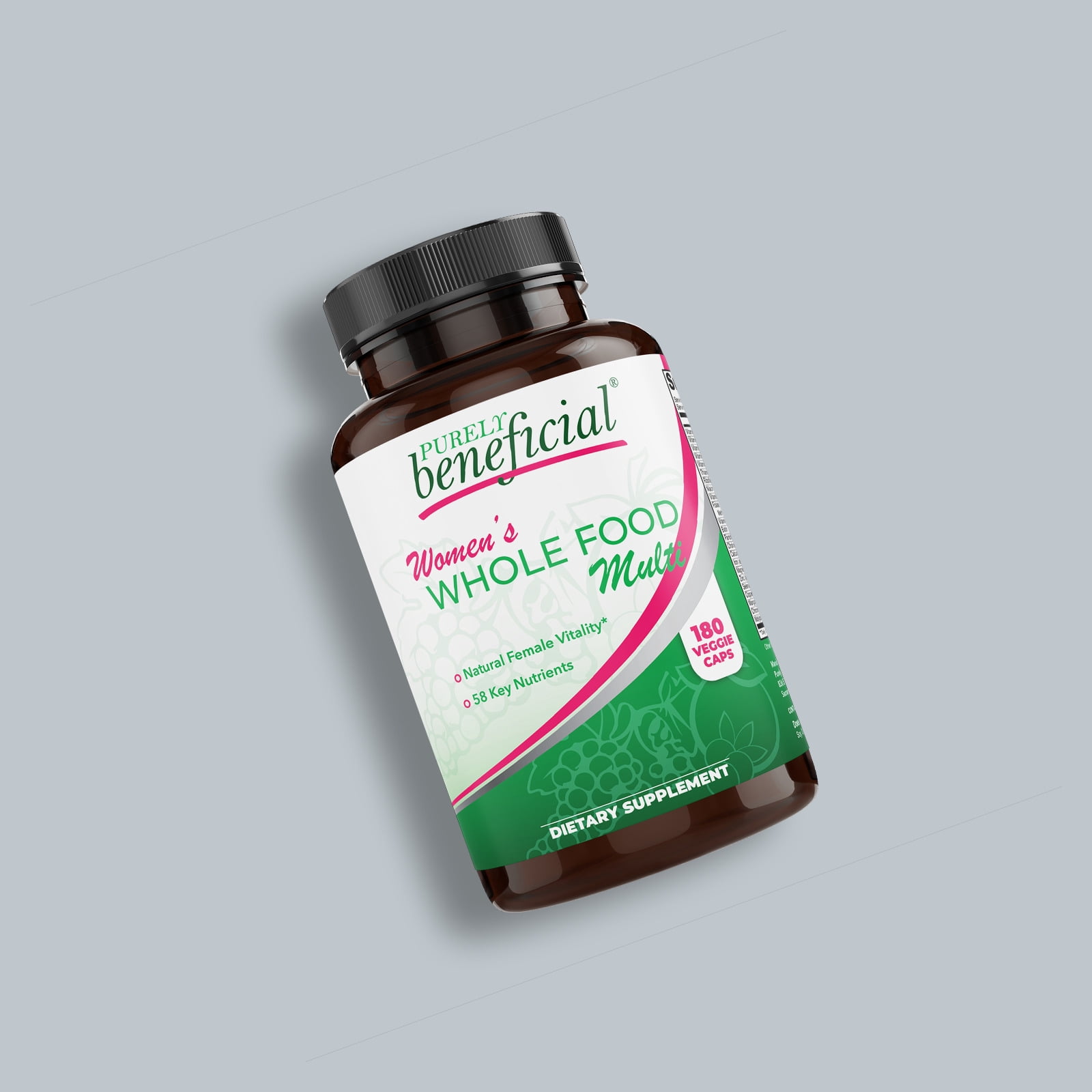 Women’s Whole Food MultiVitamin –58 Key Nutrients Including Vitamins, Minerals, Herbs, Probiotics, with Iron, Hair, Skin & Nail Complex for Complete Female Wellness- 180 Capsules