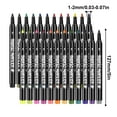 thumbnail image 3 of Set de marcadores de tela 24 colores | Bolígrafos de tela permanente impermeables lavables para diseño de camisetas y garabatos DIY | Tinta que no se desvanece | Colores Neón y Pastel Ricos, 3 of 9