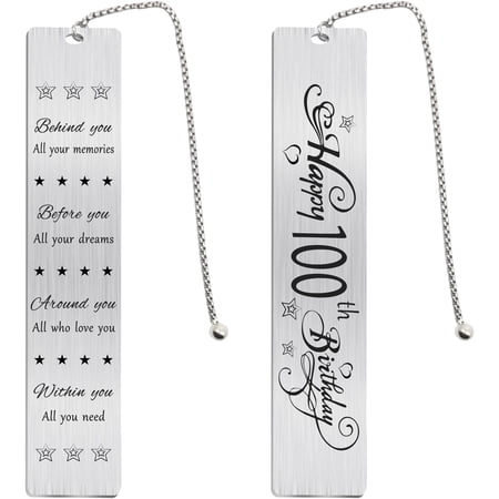 Happy 100th Birthday Gifts for Women Men 100 Year Old Birthday Bookmark Female 100 Yr Old Bday Card Gift 1925 Book Mark for Woman Man 100th Bday Decorations