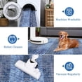thumbnail image 6 of Modern Easy Area Rug Machine Washable Non-Slip Low Pile Stripe Pattern Rug for Living Room Bedroom Entryway (Blue 9'x12'), 6 of 6