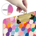 thumbnail image 6 of FORMRS Acrylic Clipboard with Low Profile Clip Standard A4 Letter Size, 12.5" x 9", Light Colorful Circles, 6 of 8