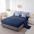 thumbnail image 5 of Manfei Buffalo Ghost Festival King Bedding 7pcs, Halloween Theme King Bed in a Bag, Navy White,Navy Blue Reversible, 5 of 7