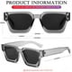 thumbnail image 5 of Gafas de sol AIEYEZO cuadradas con montura gruesa para mujeres y hombres, 5 of 6