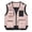 Pink, variant on WIZUTIZ Men's Utility Vest Solid Color V-Neck Sleeveless Multi-Pocket Zipper Closure Breathable Lightweight Outdoor Travel Work Photo Vest