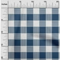 thumbnail image 1 of oneOone Polyester Lycra Dark Navy Blue Fabric Gingham Check Sewing Craft Projects Fabric Prints By Yard 56 Inches Wide, 1 of 4